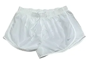 Nike Dri-FIT Tempo Womens Running Shorts White Size XL Drawstring Swoosh thumbnail 1