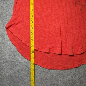 HARLEY-DAVIDSON Women's M Tank Top Floral Graphic Heathered Red Cream thumbnail 5