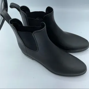 Sam Edelman Black Rubber Chelsea Rain Boots Womens 10 Waterproof Winter Fall thumbnail 5