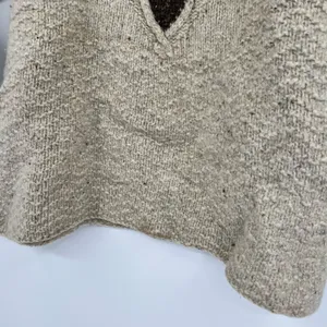 Vintage Carraig Donn Aran handknit Ireland Irish Wool cream Sweater size medium thumbnail 6