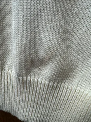 Lingua Franca Whoopsie Daisy Knit Pullover Crewneck Sweater Beige Small READ thumbnail 6