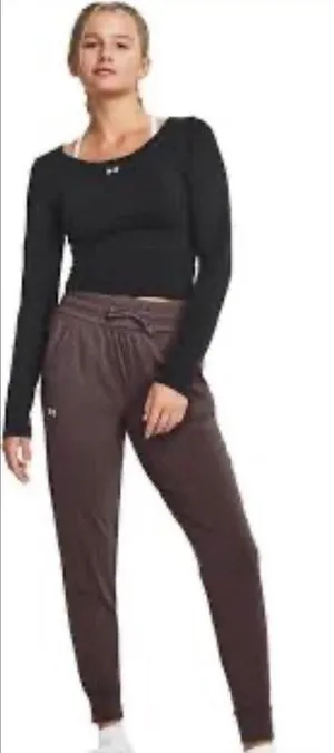 Under Armour UA Tech HeatGear Pants Womens S Black Loose Fit Jogger‎ Pocket thumbnail 1