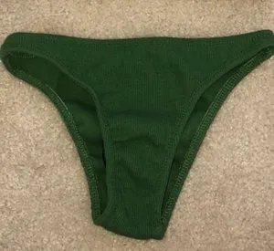 Womens Ribbed Bikini Bottoms Army Green thumbnail 2