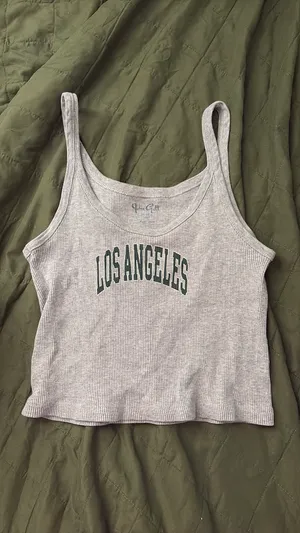 John Galt/Brandy Melville Grey LA Tank Top thumbnail 2