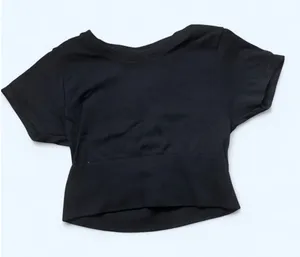 OFFLINE by Aerie Workout Top Cropped Black thumbnail 1
