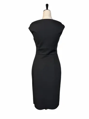 Xscape Cascade Ruffle Sheath Dress Women’s 8 Off Shoulder Cocktail Party Black thumbnail 9