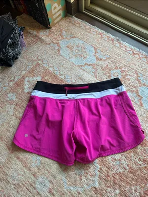 Lululemon Groovy Run Short 4-way Stretch 8 Paris Perfection Black White W7307S thumbnail 4