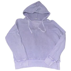 FP Movement Free People Women’s XS Purple Lilac Waffle Knit Hoodie Simple Hoodie thumbnail 1