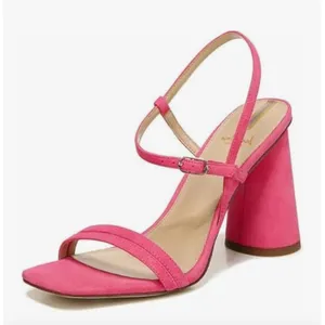 Sam Edelman Kit Dahlia Pink Square Toe Slingback Cylindrical Block Heel Sandals‎ thumbnail 1