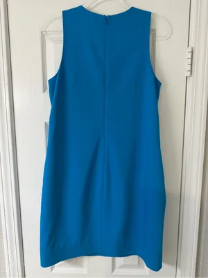 Antonio Melani Sleeveless Teal Shift Dress Size 4 Summer Work‎ Casual Minimalist thumbnail 5