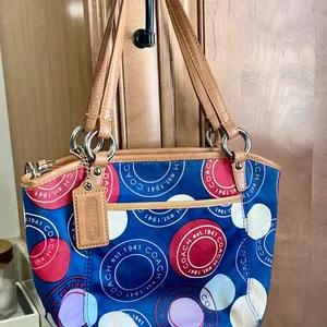 COACH-multi color pok-a-dot tote thumbnail 3