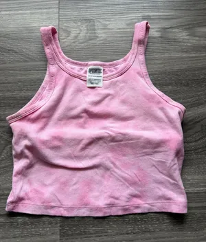 PINK Victoria's Secret Soft Pink Ribbed Tank thumbnail 1