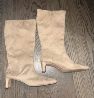Splendid women’s beige suede heel boots thumbnail 1