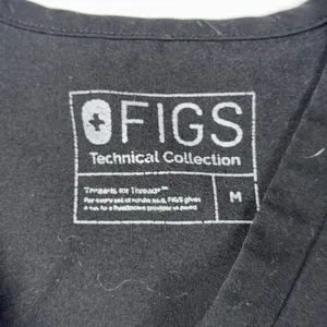 Figs Casma Technical‎ Collection Feather Black Scrub Top Rayon Women M W19SW1001 thumbnail 2