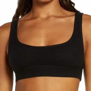 ✨NWT SKIMS Black Waffle Scoop Neck Bralette NWT in Onyx Size Small thumbnail 1