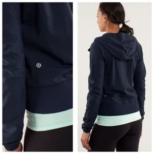 Lululemon Street To Studio Jacket Size 6 Navy Lightweight Hoodie Zip Up thumbnail 13