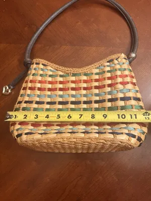 Brighton, Straw and Red Leather Shoulder Bag thumbnail 5