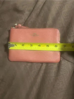 Coach  Pebbled Leather Wristlet with Gold Logo thumbnail 9