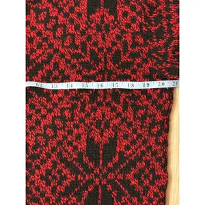 Unisex VTG Red/Black Geometric Pattern Wool Blend‎ Sweater Medium Made USA thumbnail 5