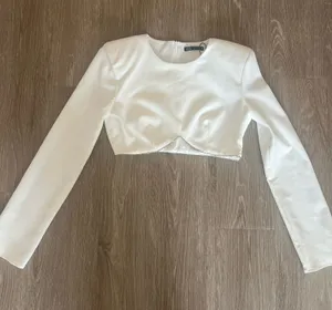 ZARA Rhinestone Trim top thumbnail 1