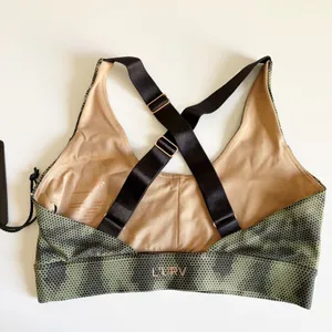 NWT L'URV Womens Fern Camo Take Charge Crop Compression Sporty Sports Bra Size S thumbnail 10