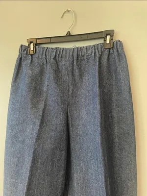 Classic Blue Women's Jeans handmade with elastic waist like new -80’s thumbnail 2