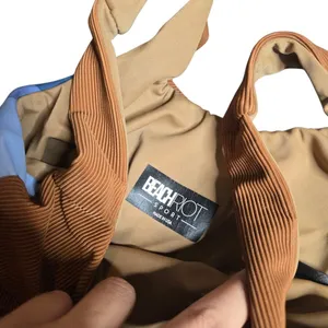 Beach Riot Women's Colorblock Brown/Blue Workout Set‎ Size: XS thumbnail 4