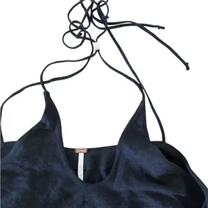 Free People Long Weekend Crop Tank Top Black, Size Medium, NWT thumbnail 3