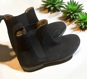 ORO Handmade in Spain‎ 6 Black Suede Leather Chelsea Ankle Boots thumbnail 1
