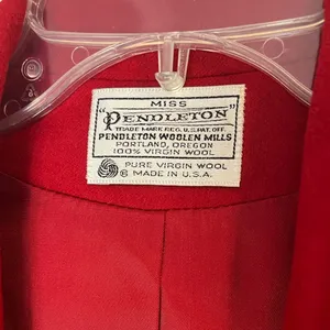 Pendleton Red Virgin Wool Blazer thumbnail 3