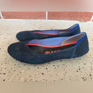 Rothys Special Edition Metallic‎ Lattice Navy Blue Flats Womens size 6.5 thumbnail 5