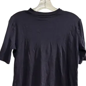 Ann Taylor‎ Women's Blue Mock Neck Short Sleeve T-Shirt M thumbnail 3