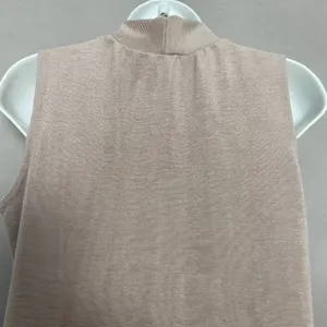 Vintage Jason Maxwell Tank Top Mock Neck Sleeveless‎ Neutral Taupe Women Medium thumbnail 7