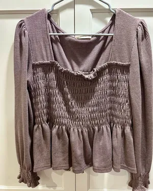 Altar’d State Waffle Knit Top, size Large thumbnail 1