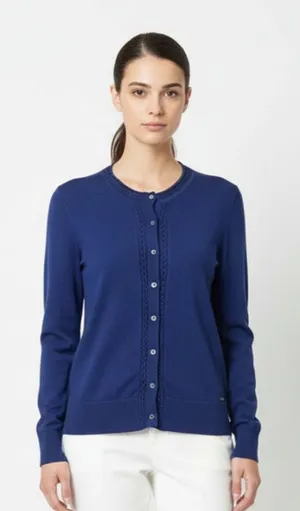 Brooks Brothers Blue Long Sleeve Knit Button Up Cardigan Sweater S thumbnail 1