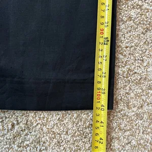 H&M Black Dress Pants Mid-Rise Straight Leg Linen Blend Size 8 thumbnail 8