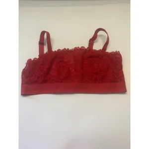 Victoria's Secret‎ Bralette Women Medium Red Lace Logo Band Unlined Wireless NEW thumbnail 6