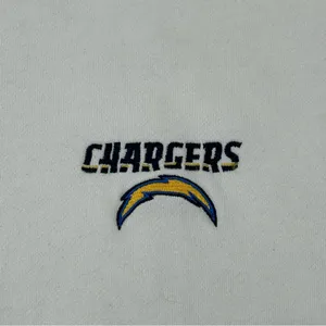 Vintage NFL For Her Los Angeles LA Chargers White Full Zip Sweater Women’s XL. thumbnail 2