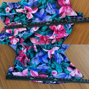80s Vintage Cacique Lingerie Bold Floral Slip Dress Romper Sleepwear Glam Small thumbnail 8