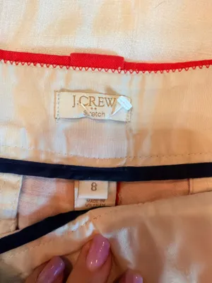 J.Crew City Fit Red White Striped Stretch Chino Shorts Style 37571 thumbnail 2
