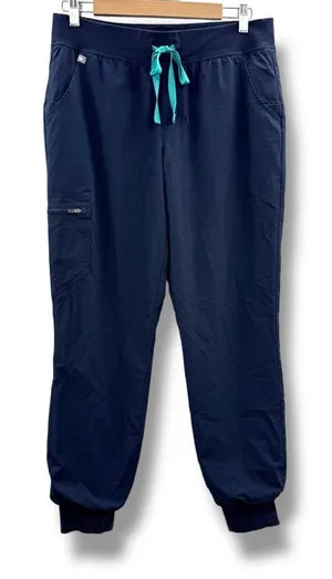 Figs Zamora Freex‎ Lined Jogger Scrub Pants in Navy Blue Sz M Nurse Doctor Vet thumbnail 1