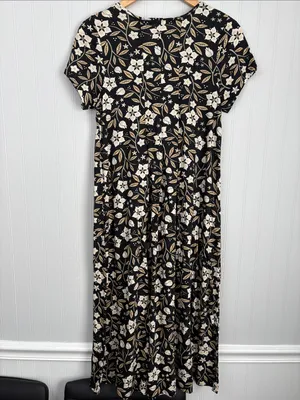 Gudrun Sjodan Short Sleeve Floral Midi Dress Women Size XS thumbnail 2