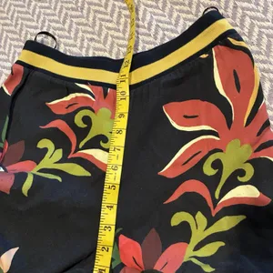 Farm Rio x Anthropologie Floral Calla Flared Pant Retro Bohemian Sz XS 💛🍄 thumbnail 8