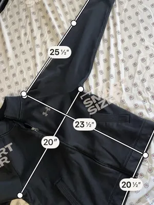 Under Armour Zip Up Black logo pockets drawstring collared gym activewear sport thumbnail 5