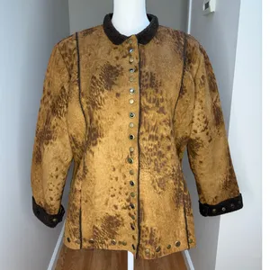 Vintage Western Urban Tribe Jacket Women Large Brown Animal Print thumbnail 1
