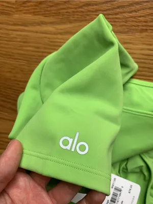 NWT ALO Yoga Neon Green Body Suit Women Size XXS Athletic Short Sleeve New thumbnail 4