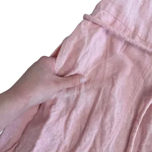 Madewell‎ Linen Blend Button Front Jumpsuit Pink Short Sleeve Pockets Women’s XL thumbnail 8