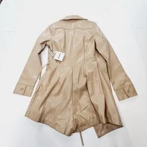 Superdown Chantel Leather Romper in Nude Small thumbnail 10
