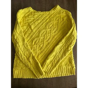 Polo Ralph Lauren Vintage Chunky Cable Knit Sweater Yellow Size L 100% Cotton thumbnail 2