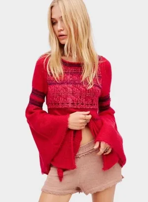 Free People Craft Time Bell Sleeve Sweater thumbnail 1